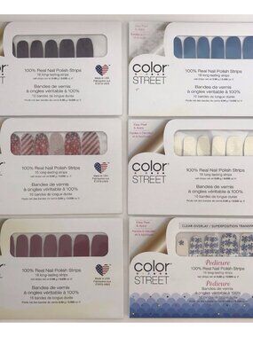 Color Street Lot Of 6 Packs 100% Nail Polish Strips (I)